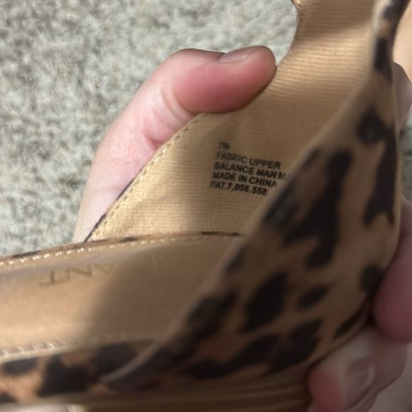 Lane Bryant Brown Leopard Flats with Ankle Straps - Picture 4 of 4